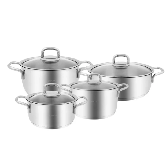 Karaca Sakura PowerSteel 316+ Çelik İndüksiyon Tabanlı 8 Parça Tencere Seti