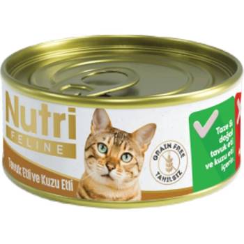 Nutri Feline Tavuk ve Kuzu Etli Konserve Kedi Maması